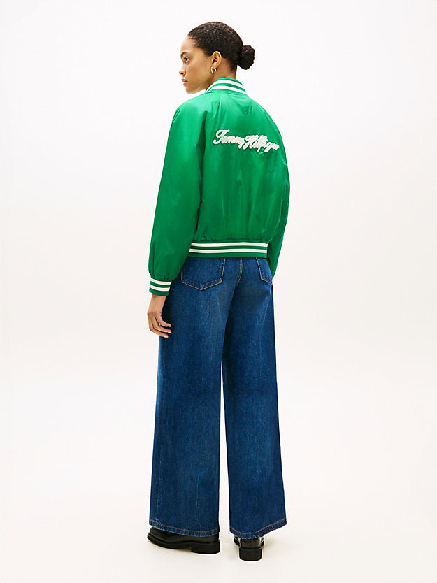 Logo Appliqué Water Repellent Bomber Jacket