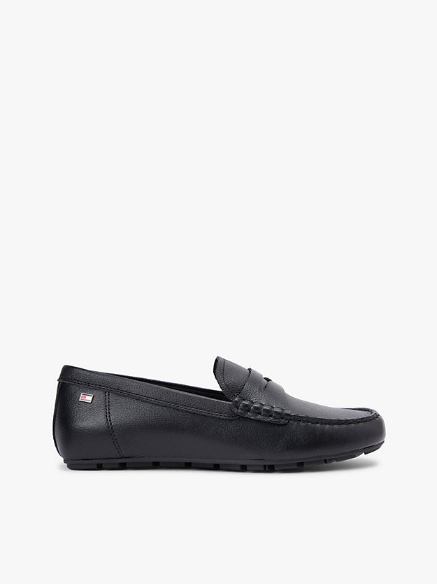 Leather Enamel Flag Driver Shoes