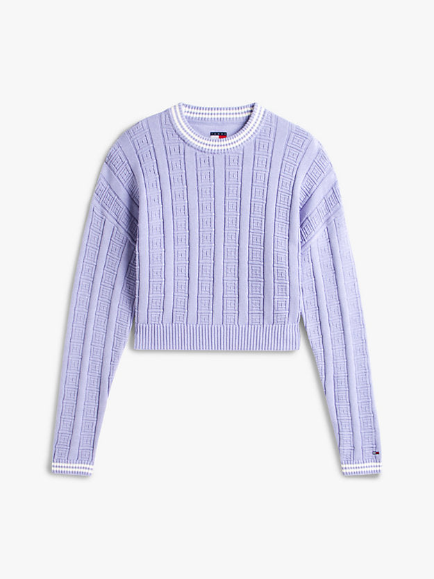 Flag Cable Knit Relaxed Jumper