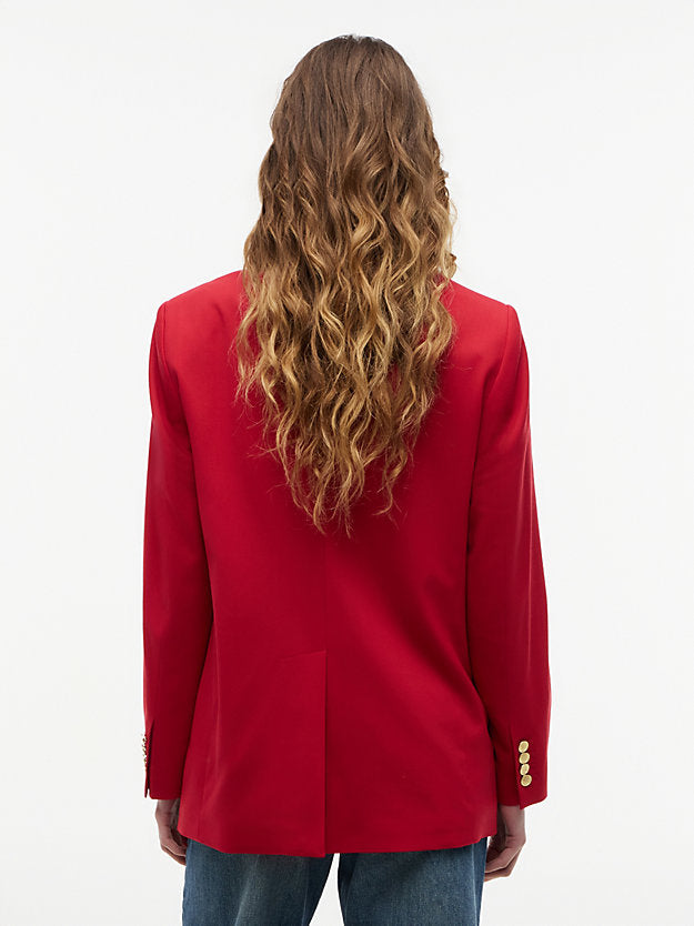 Timeless Wool Blend Relaxed Double Breasted Blazer