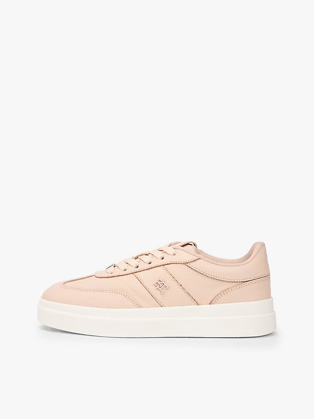 Debossed Monogram Leather Court Trainers