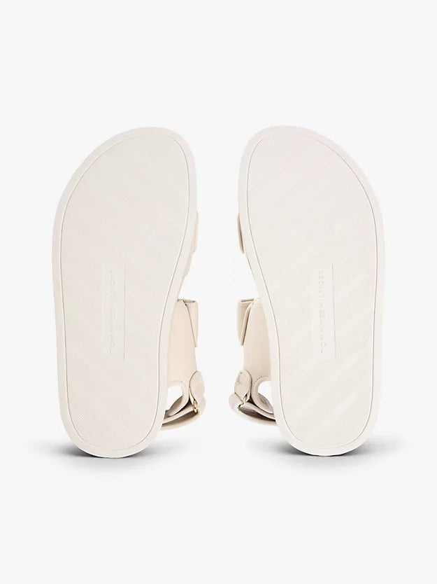 Leather Monogram Platform Sandals