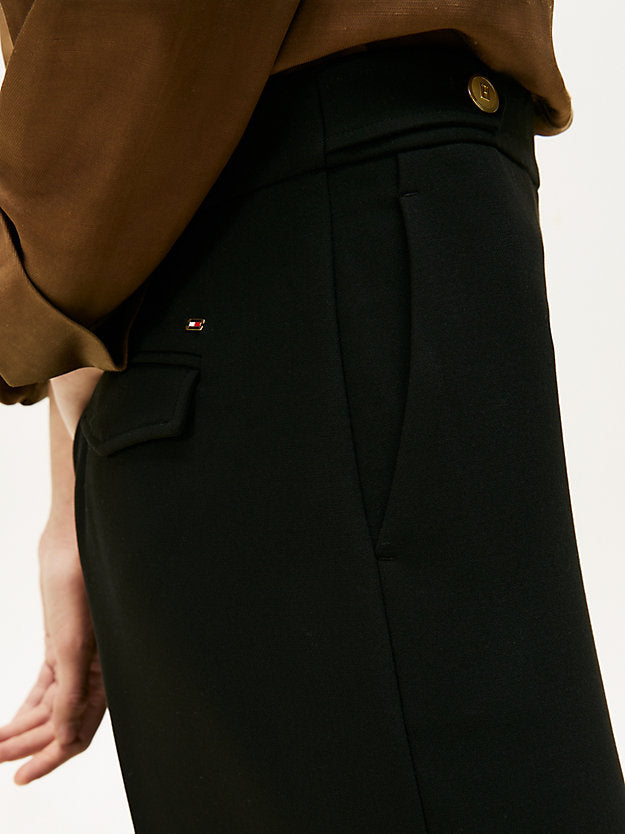 Pressed Crease Straight Leg Trousers