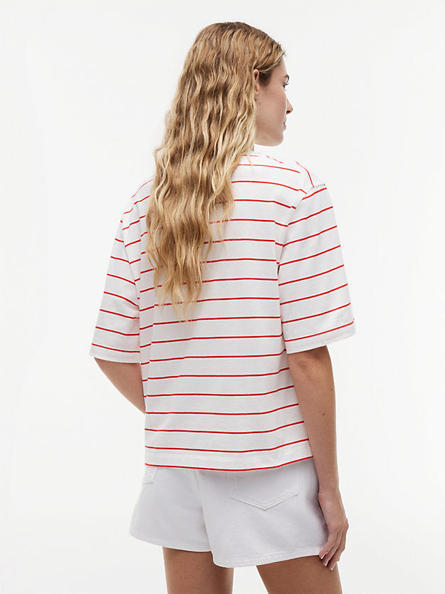Logo Embroidery Relaxed Crew Neck T-Shirt