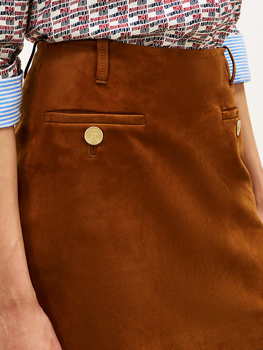 Suede Slim Mini Skirt