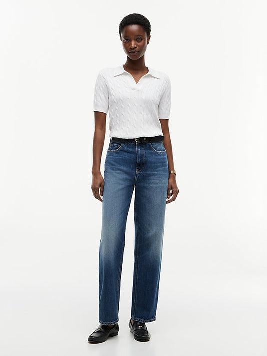 Flag Horsebit Regular Tapered Ankle Jeans