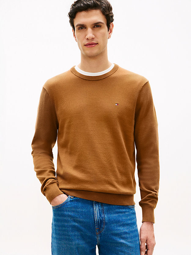 Flag Embroidery Crew Neck Jumper
