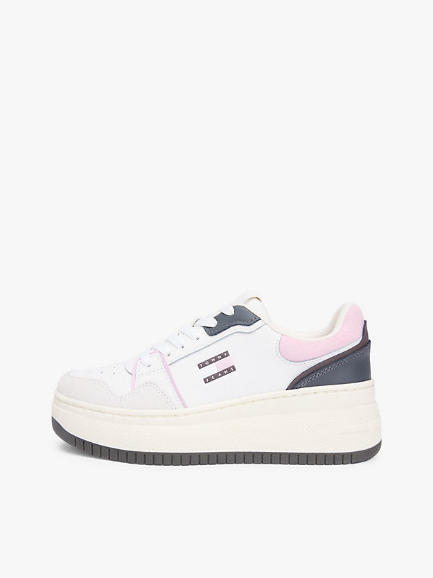 Retro Platform Basketball Trainers WiLeather