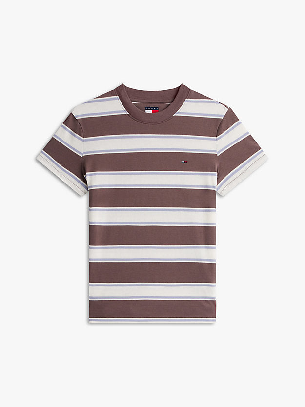 Flag Embroidery Jersey Crew Neck T-Shirt