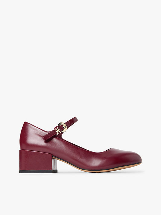 Leather Mary Jane Block Heels