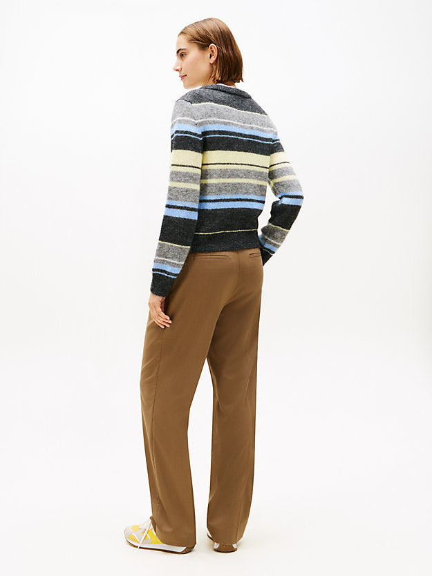 Alpaca Blend Crew Neck Cardigan