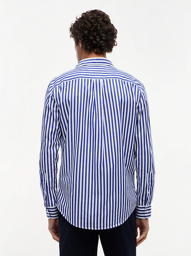 Flex Regular Fit Stripe Poplin Shirt