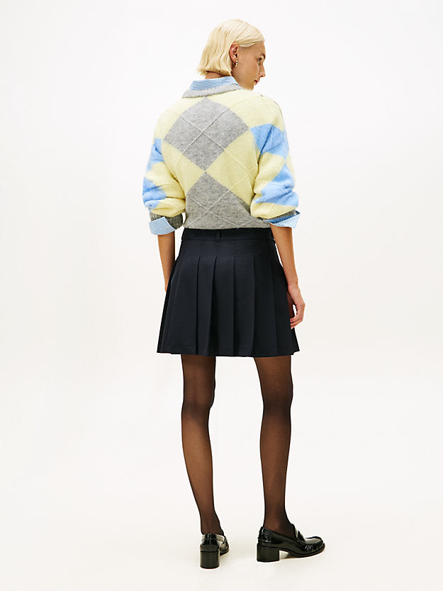 Timeless Wool Blend Pleated Mini Skirt