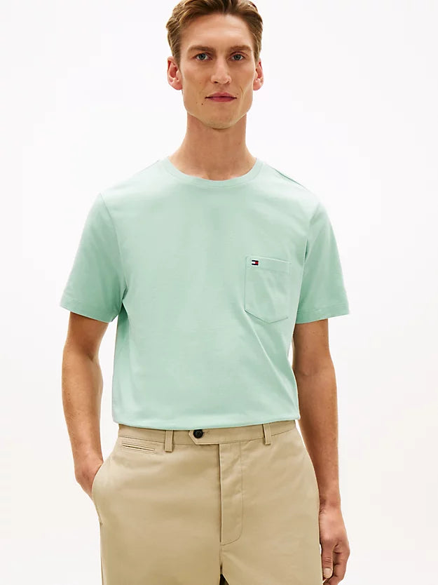 Patch Pocket Jersey Crew Neck T-Shirt