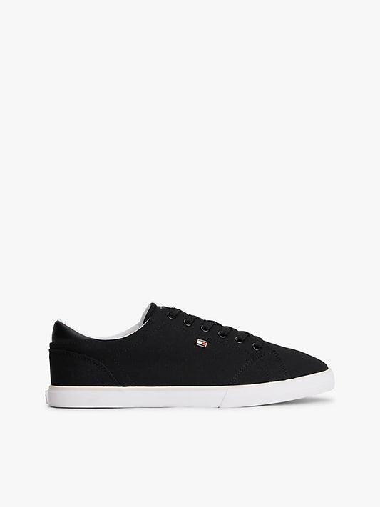 Low Profile Canvas Lace-Up Trainers