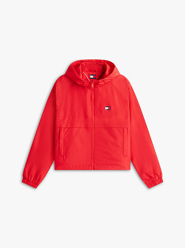 Relaxed Water Repellent Ripstop Hooded Windbreaker