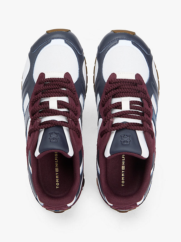 Monogram Leather Mixed Texture Trainers