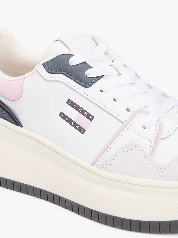Retro Platform Basketball Trainers WiLeather