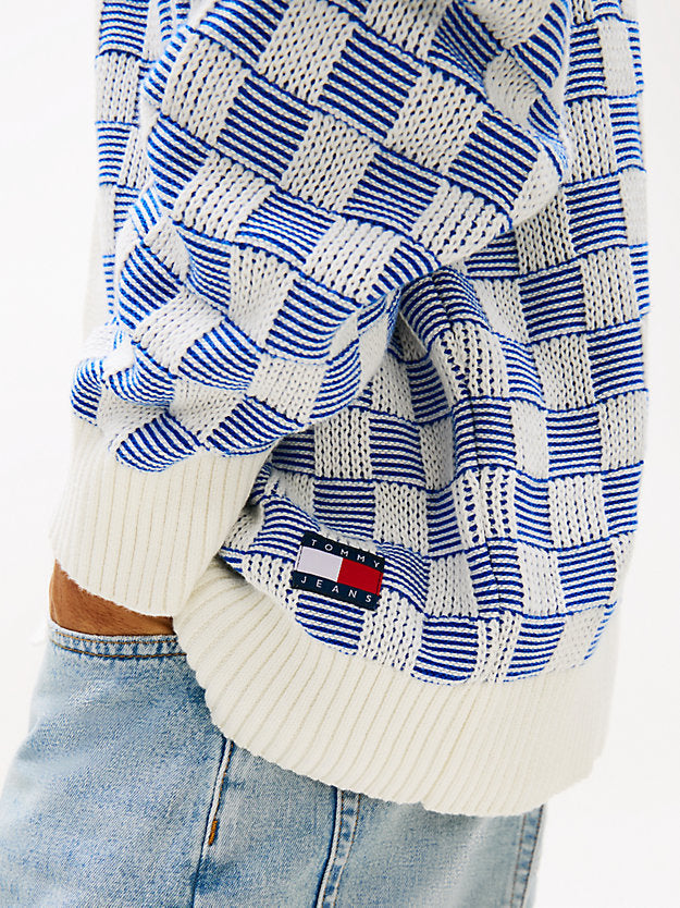Badge Relaxed Textured Cardigan