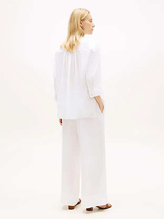 Relaxed Fit Pure Linen Half Sleeve Shirt