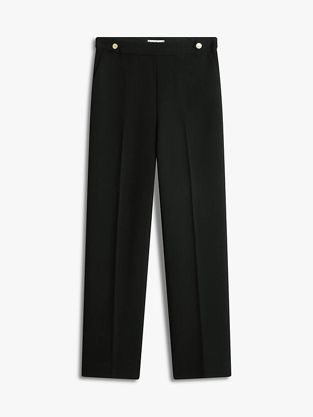 Pressed Crease Straight Leg Trousers