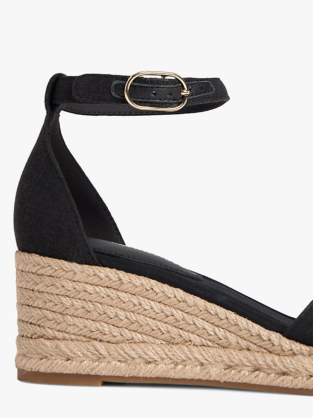 Hemp Crossover Strap Wedge Espadrilles