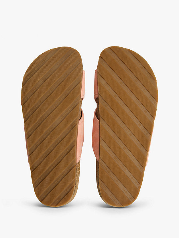 Suede Strap Cork Sandals