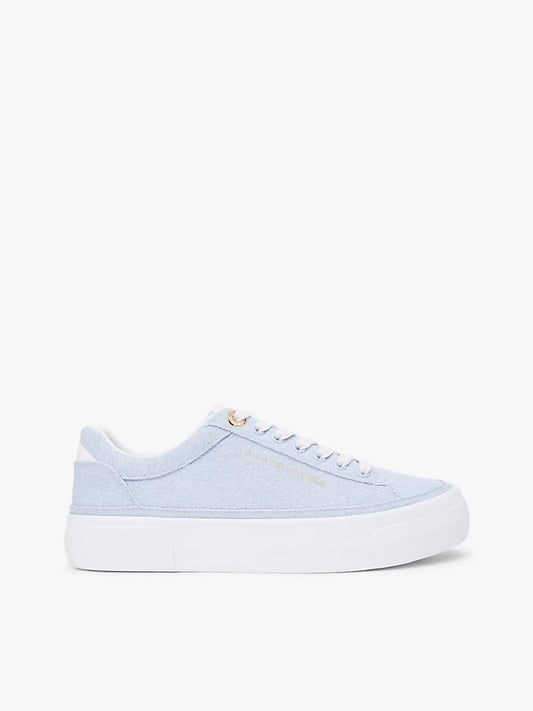 Washed Canvas Platform Trainers