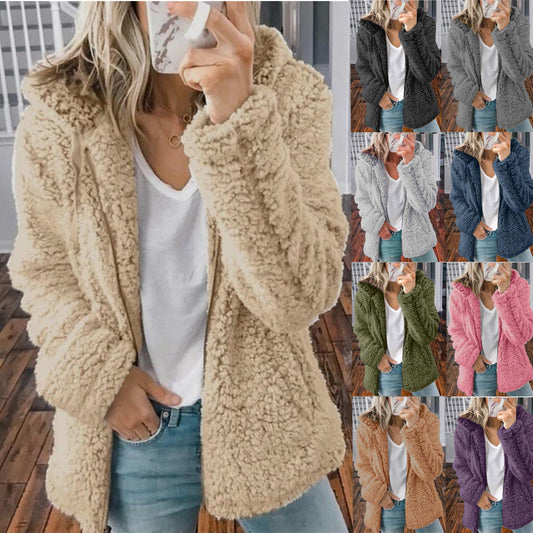 🔥LETZTER TAG 50% RABATT🔥 Damen Wollmantel mit Kapuze