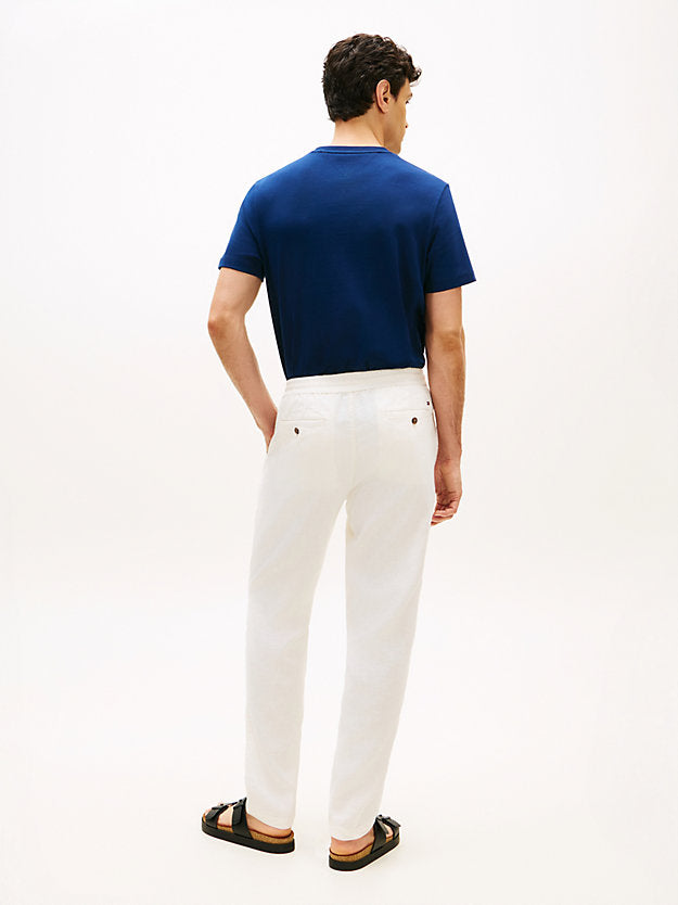 Harlem Tapered Leg Linen Blend Chinos