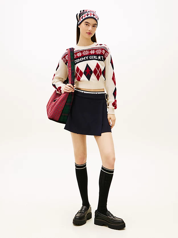 Girl A-Line Wrap Mini Skirt