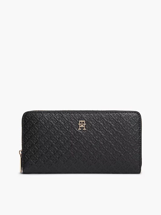 Debossed Zip-Around Wallet