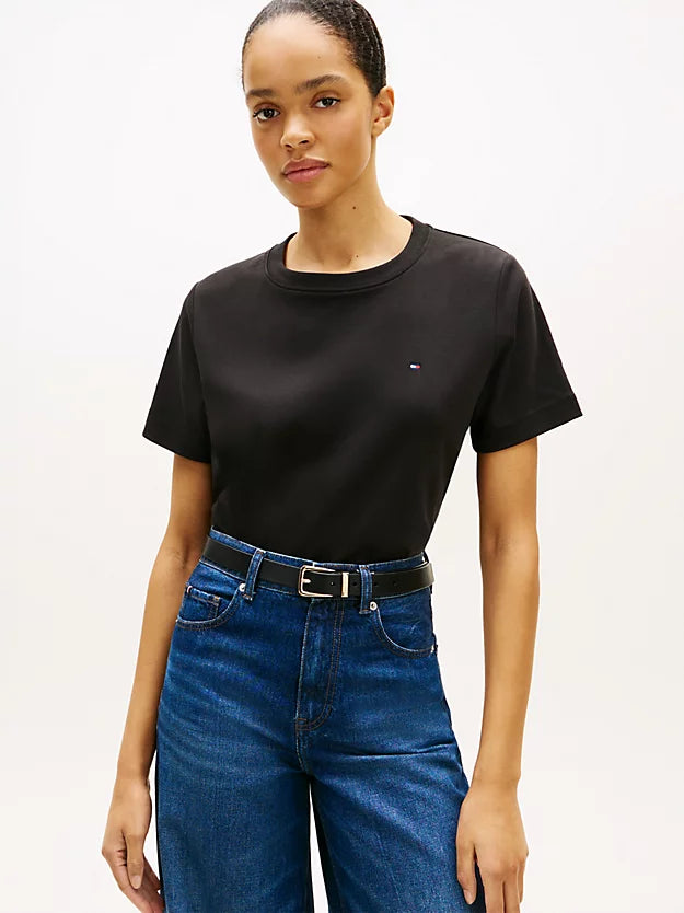 Boxy Interlock Knit T-Shirt