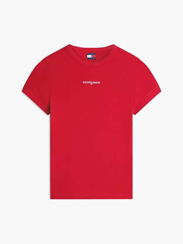 Logo Ribbed Slim T-Shirt