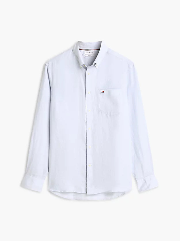 Regular Fit Washed Pure Linen Shirt