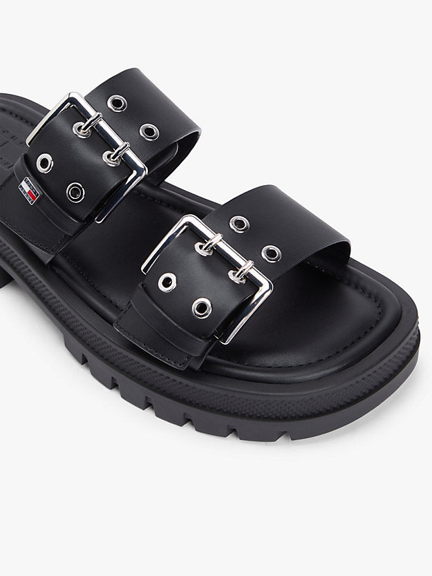 Chunky Cleat Double Buckle Sandals