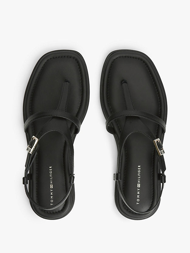 Leather Strap Toe Post Sandals