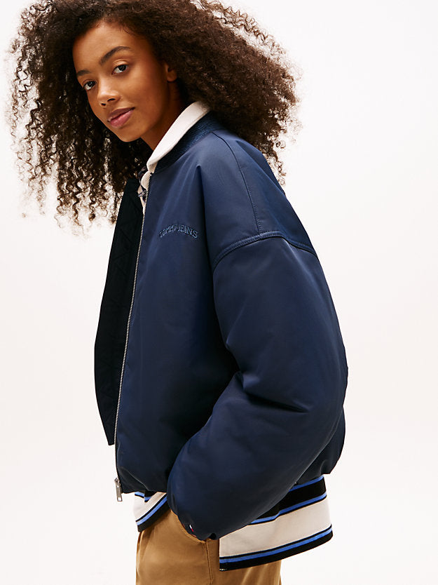 Back Logo Embroidery Bomber Jacket