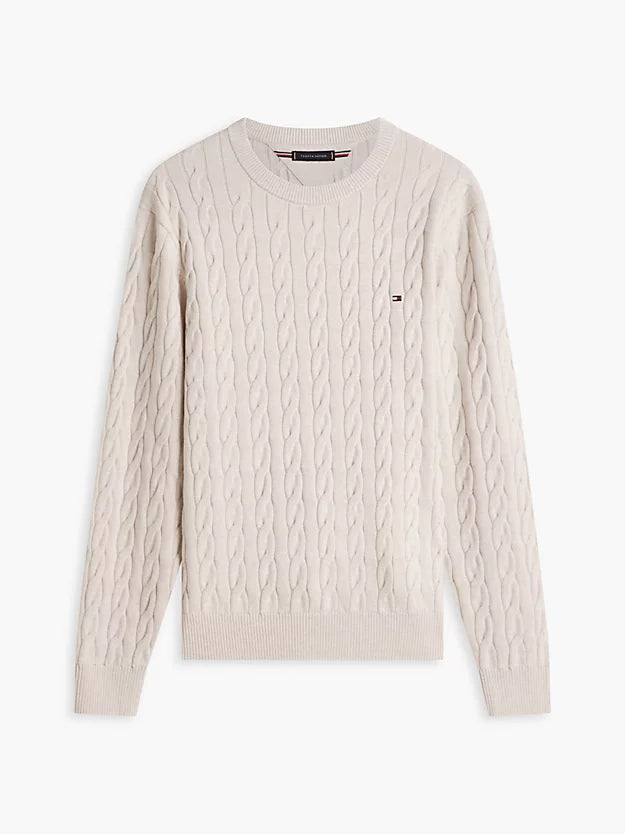 Flag Embroidery Cable Knit Jumper