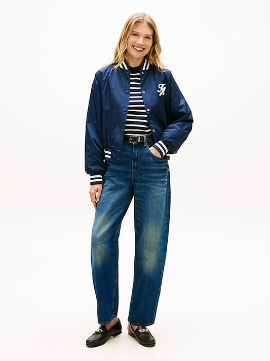 Logo Appliqué Water Repellent Bomber Jacket