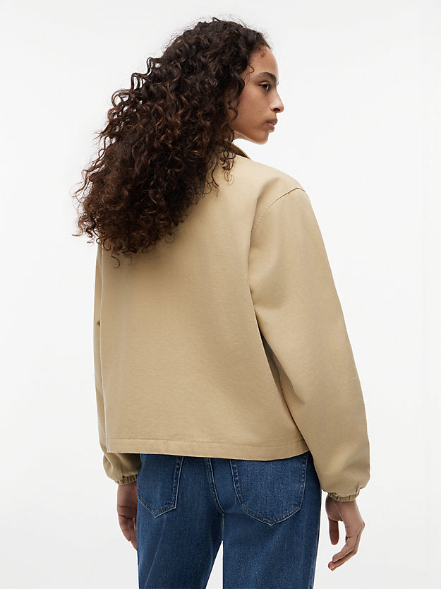 Peached Canvas Zip-Thru Jacket