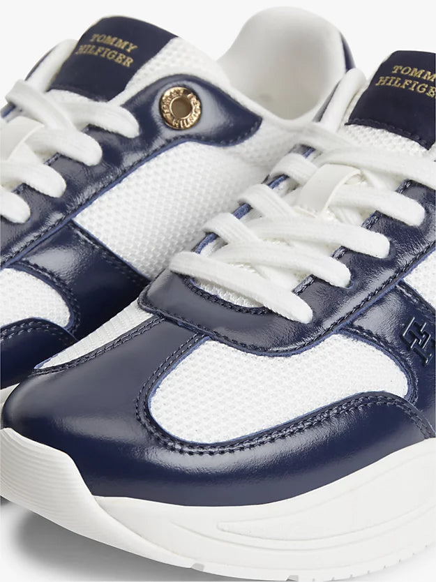 Monogram Mixed Texture Leather Trainers