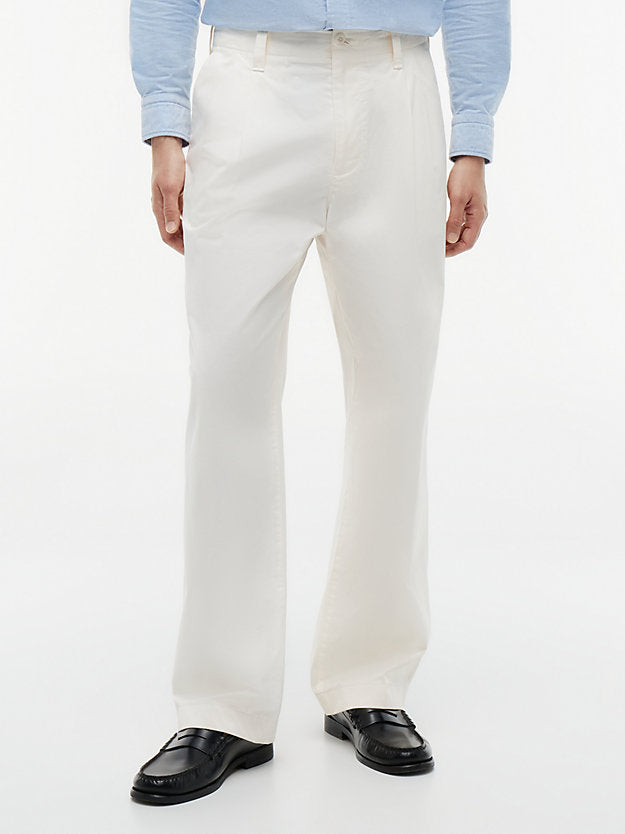 Lightweight Paper Touch Pleated Loose Trousers