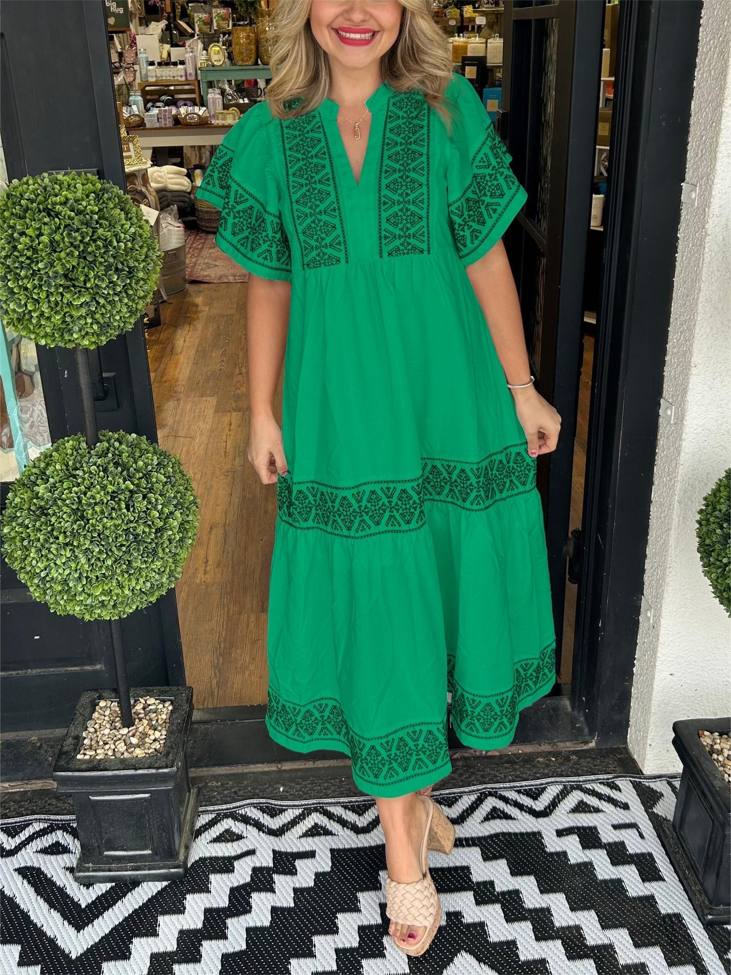 Robe longue bohème à col en V pour femme (2 achetées, livraison gratuite)