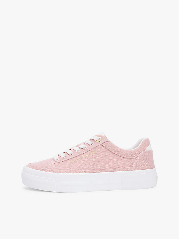 Washed Canvas Platform Trainers