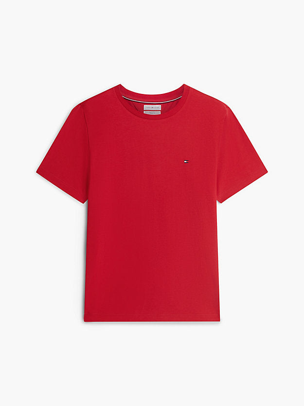 Flag Embroidery Jersey Crew Neck T-Shirt