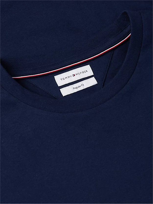 Flag Embroidery Jersey Crew Neck T-Shirt