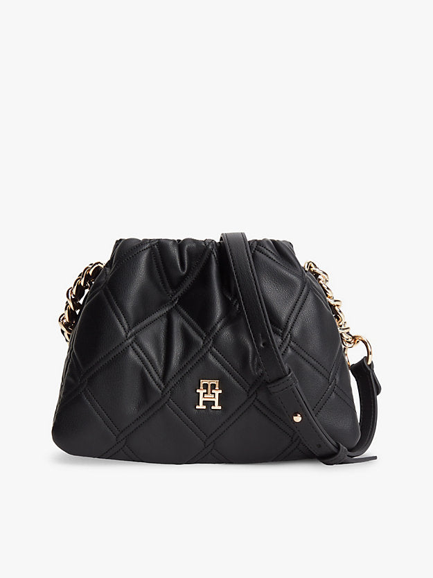 Quilted Chain Monogram Crossbody Bag