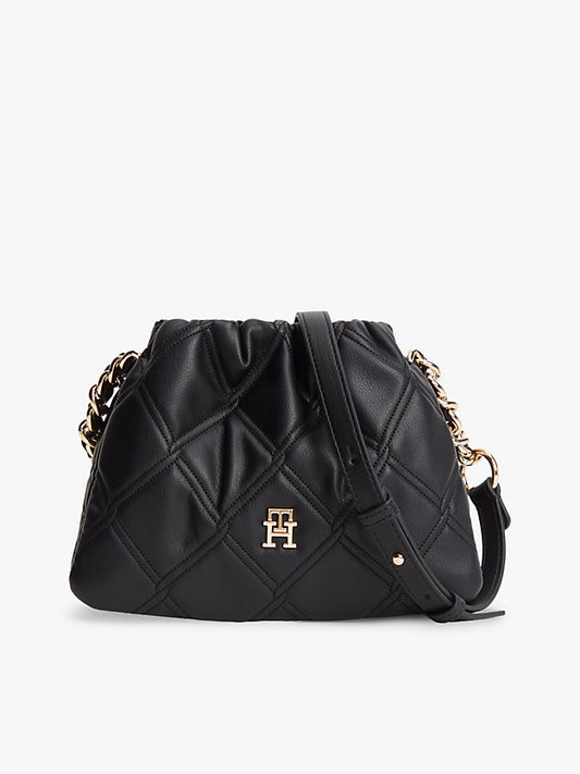Quilted Chain Monogram Crossbody Bag