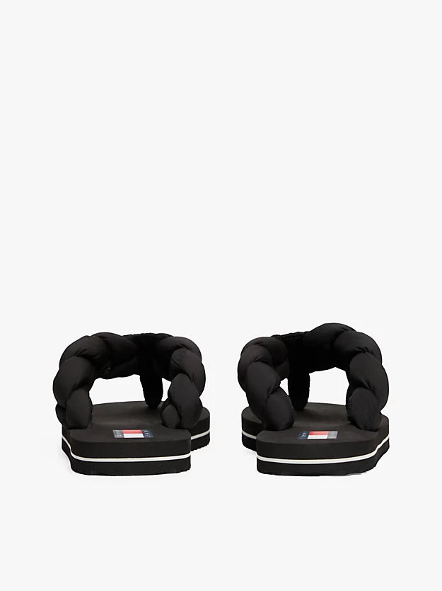 Braided Padded Strap Serrated Flip-Flops